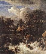 Jacob van Ruisdael Waterfall in a Rocky Landscape France oil painting artist